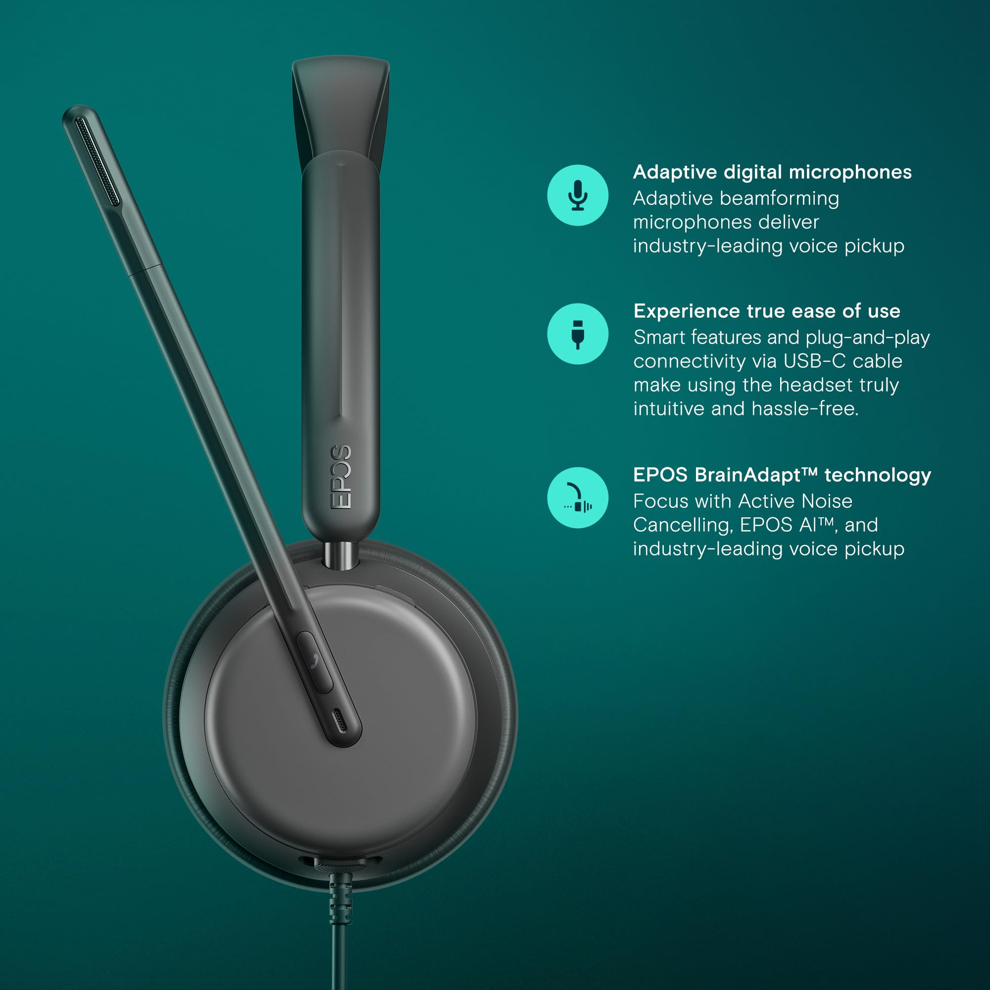 EPOS IMPACT 860T ANC ヘッドセット Amazon.co.jp: EPOS IMPACT 1060T ANC オフィスヘッドセット